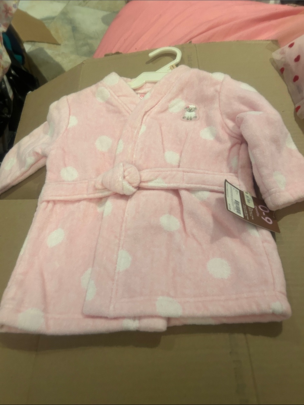 Nwt Sz 0/9 mths bathrobe by carters